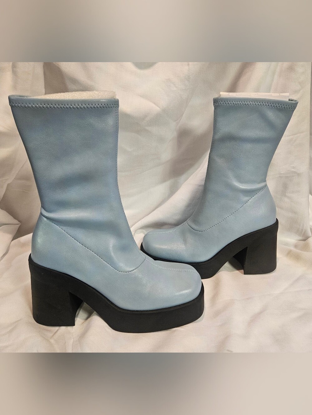 Steve Madden Klayton Platform Boot Blue Women Size 6
